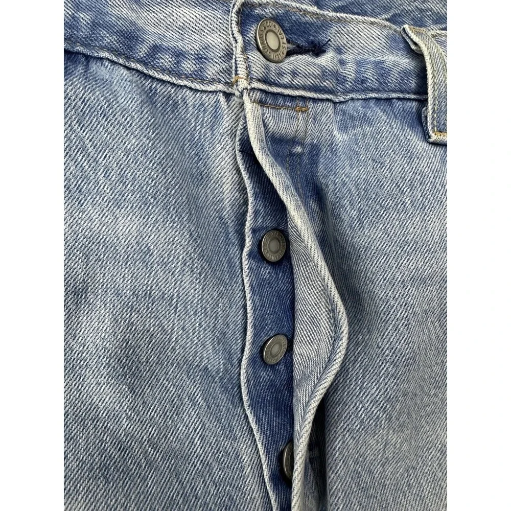 Levi's Premium‎ 501' 93 Pride Denim Jeans Men's 38x32 Blue Distressed Straight